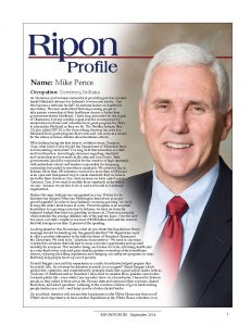 Ripon Profile -- Mike Pence
