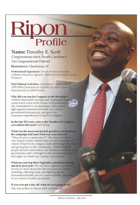 Ripon Profile of Tim Scott