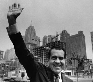 Nixon campaigning in Detroit - circa 1968
