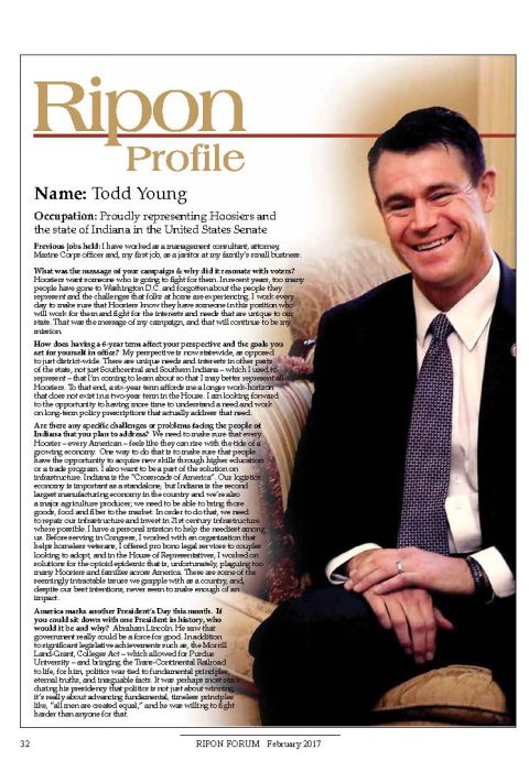 Ripon Profile of Todd Young