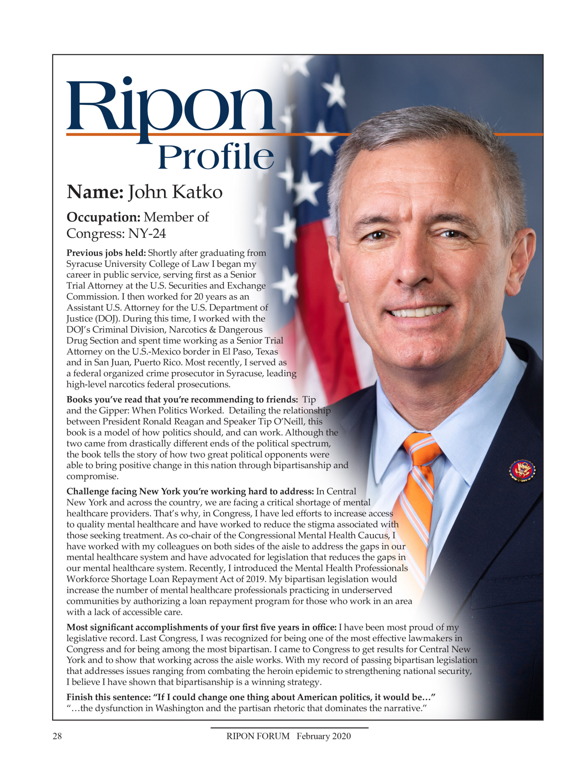 Ripon Profile of John Katko