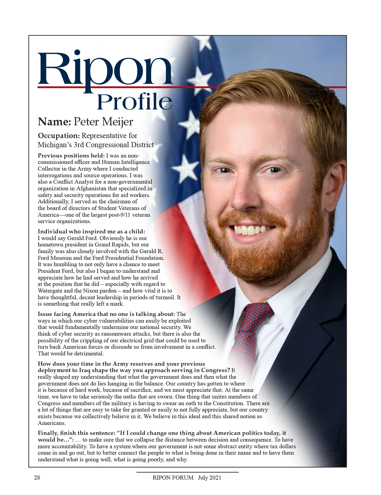 Ripon Profile of Peter Meijer