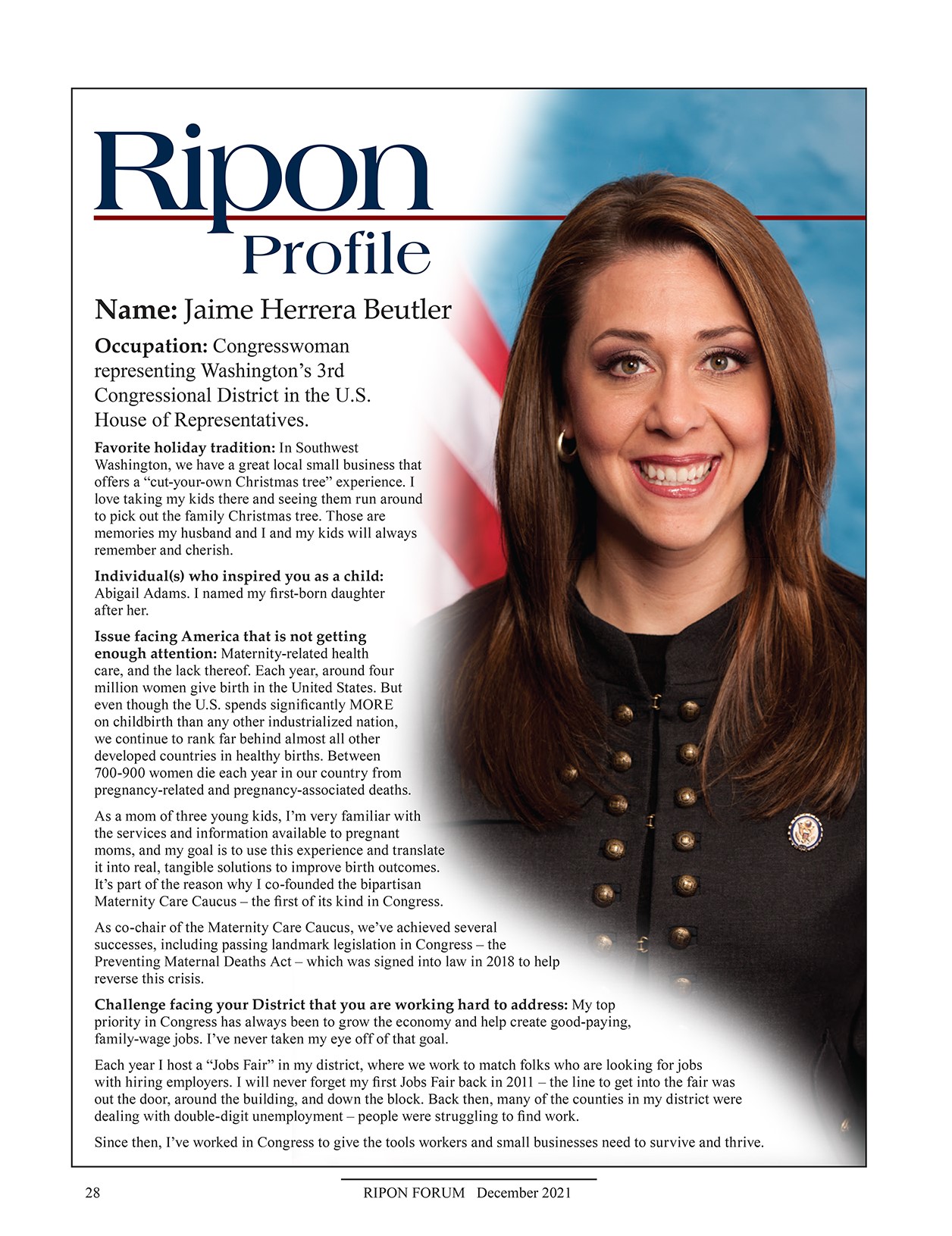 Ripon Profile of Jaime Herrera Beutler