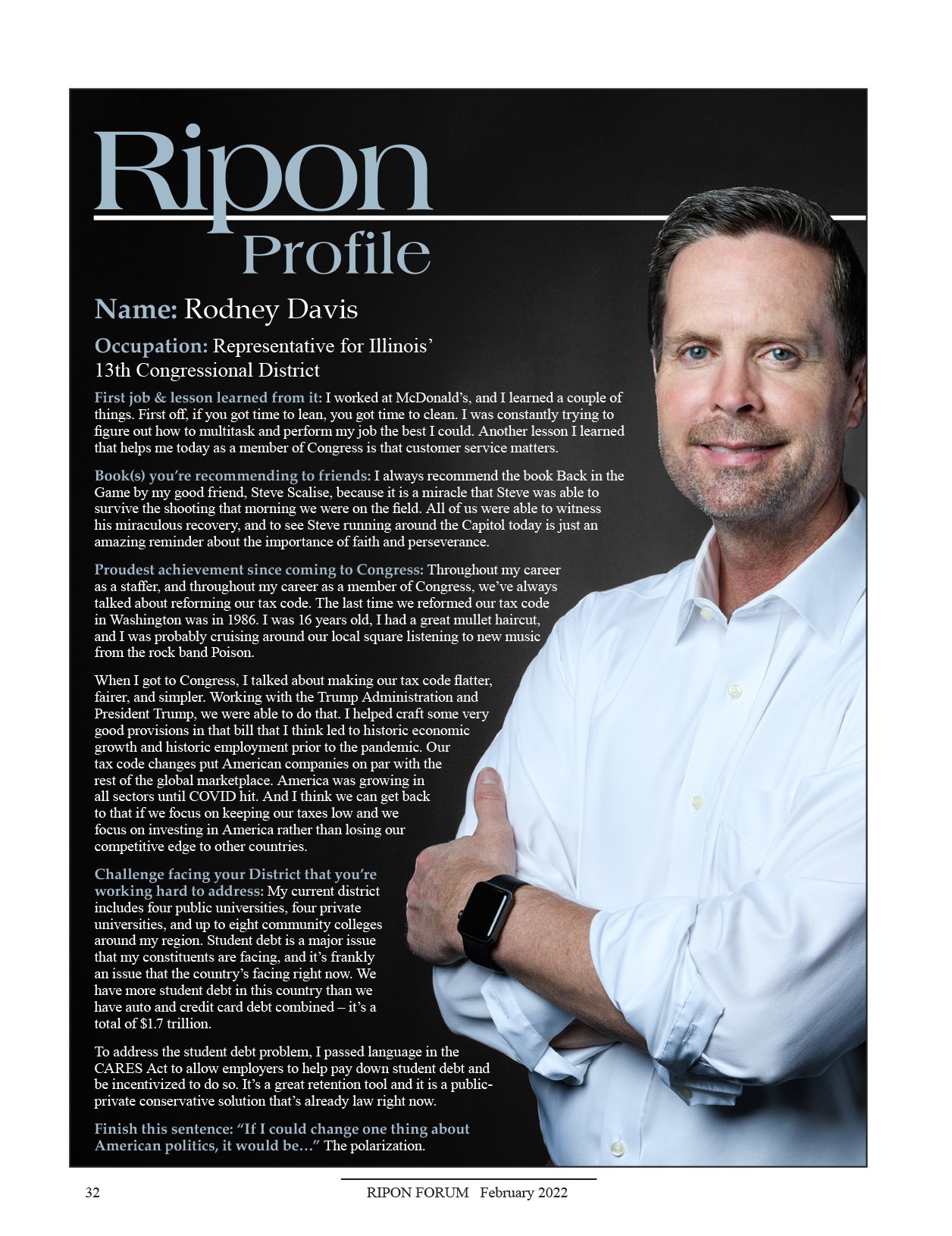 Ripon Profile of Rodney Davis