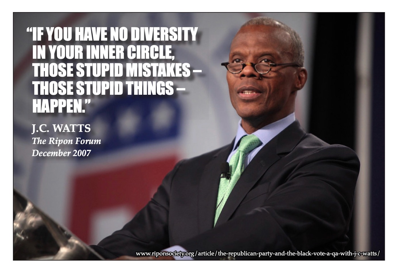 #TBT – JC Watts says listening to a diverse set of voices should be a priority for the GOP
