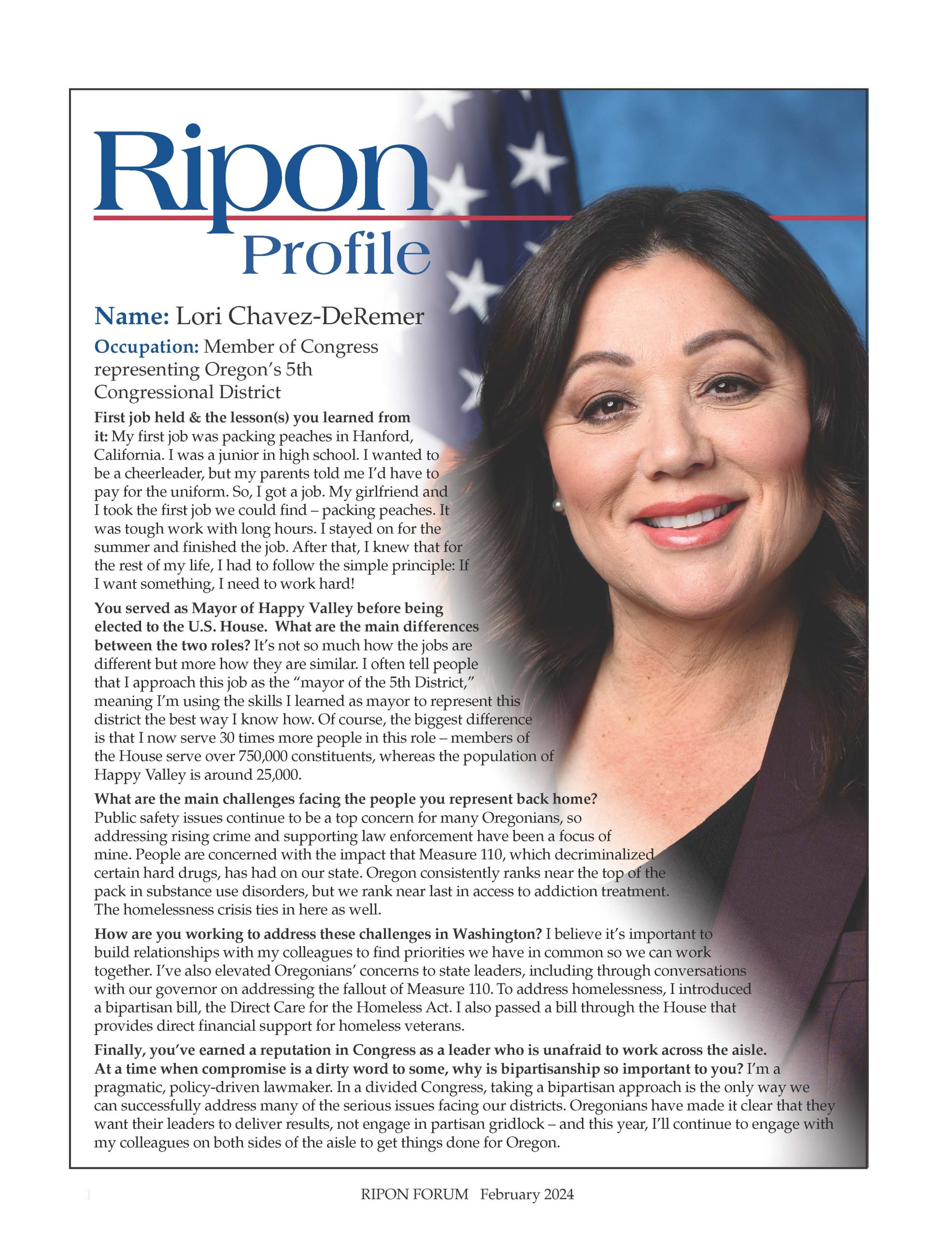Ripon Profile of Lori Chavez-DeRemer