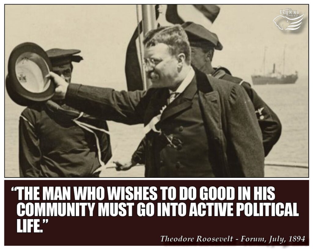 “The man who wishes to do good in his community must go into active political life.”
Forum, July, 1894