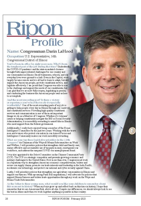 Ripon Profile of Darin LaHood