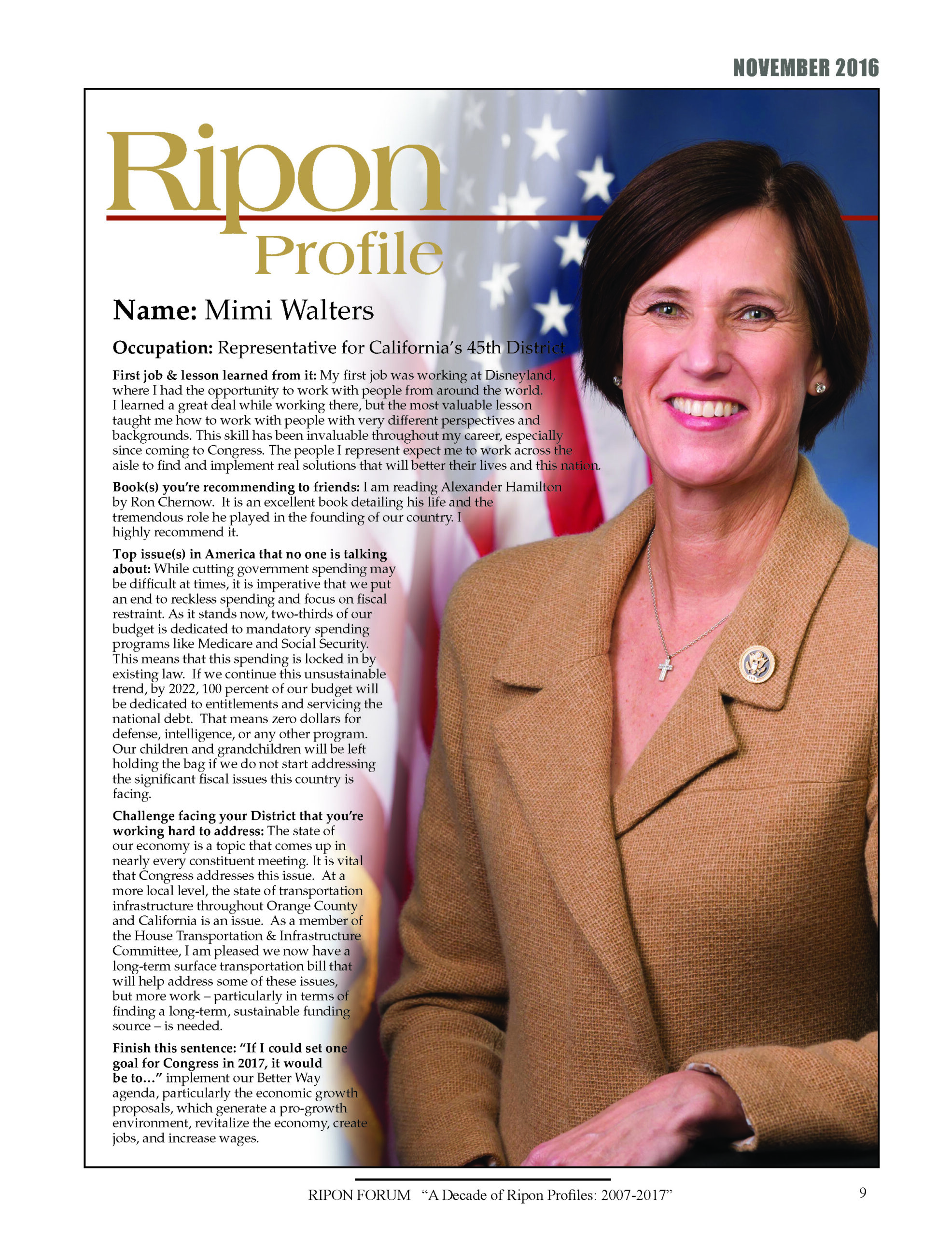 Ripon Profile of Mimi Walters