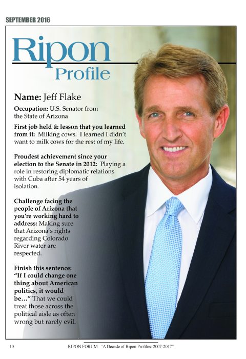 Ripon Profile of Jeff Flake