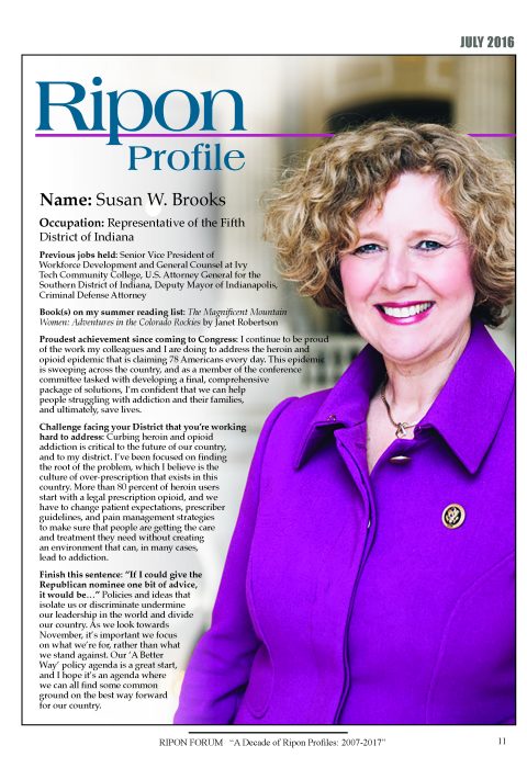 Ripon Profile of Susan W. Brooks