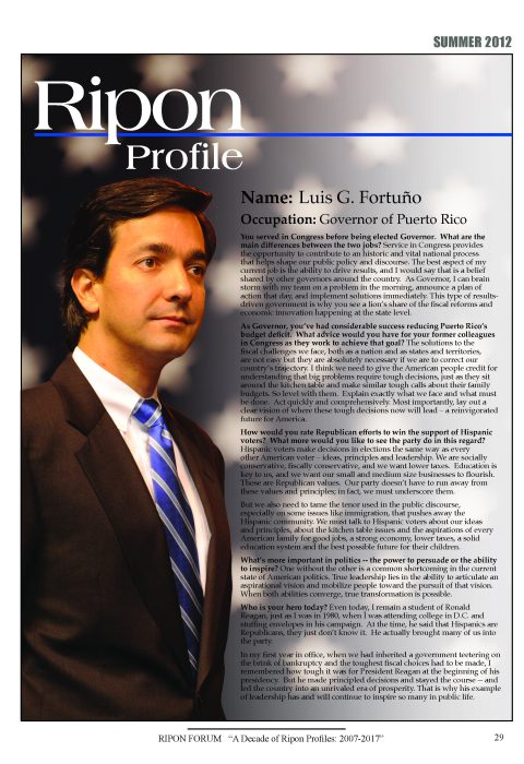 Ripon Profile of Luis G. Fortuño