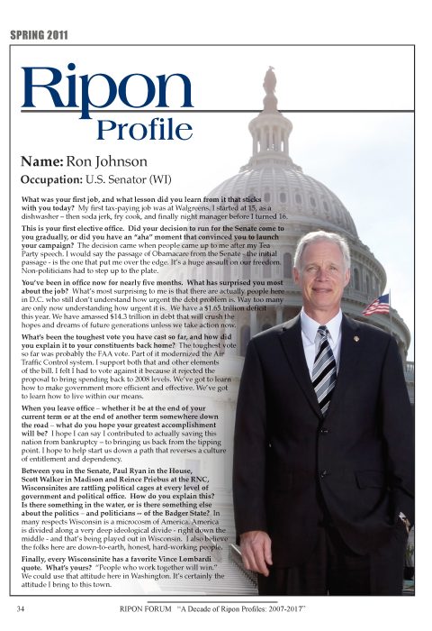 Ripon Profile of Ron Johnson