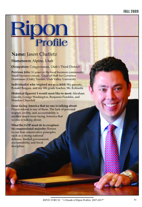 Ripon Profile of Jason Chaffetz