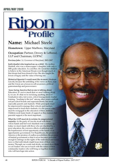 Ripon Profile of Michael Steele
