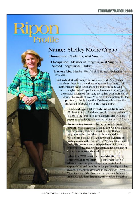 Ripon Profile of Shelley Moore Capito