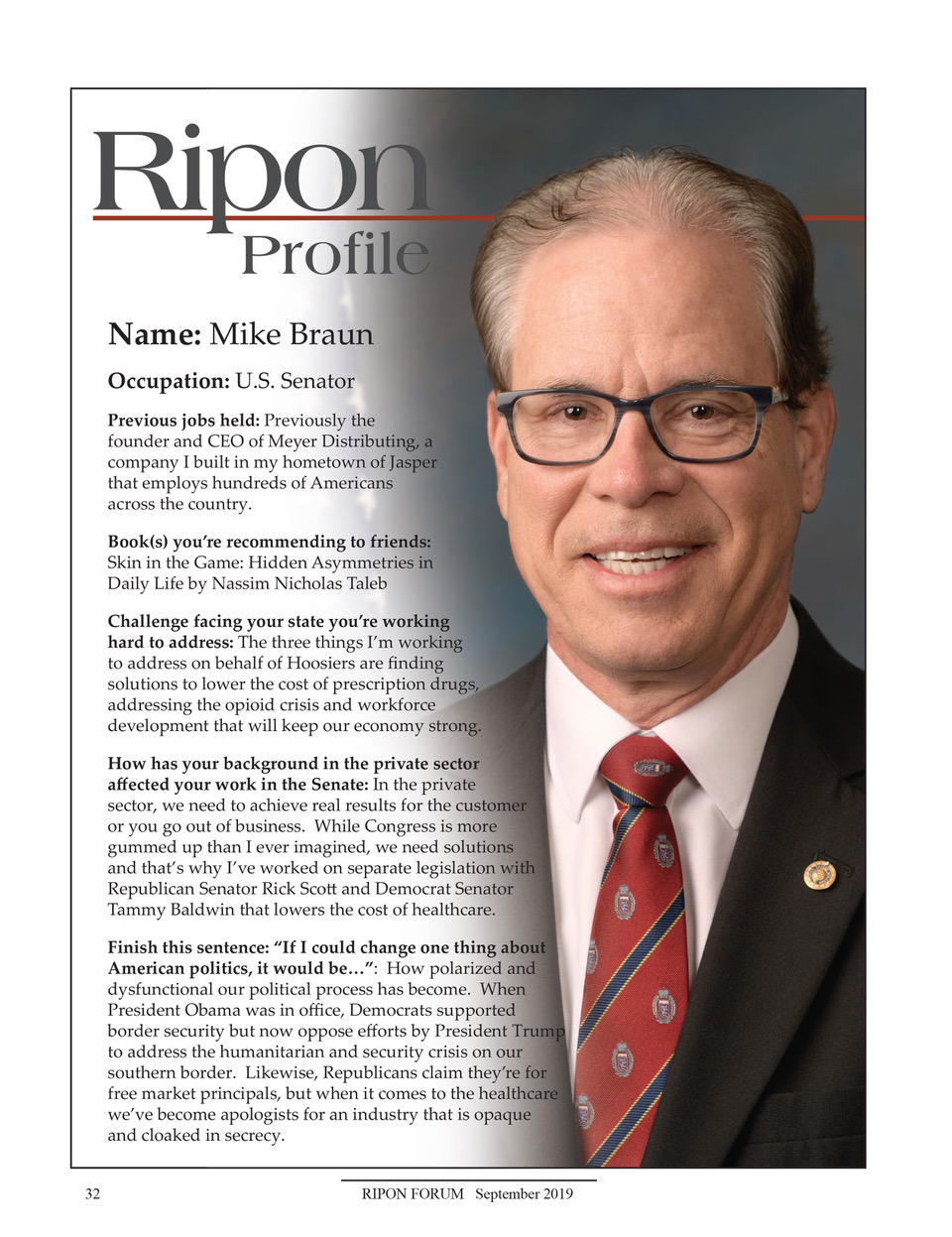 Ripon Profile of Mike Braun