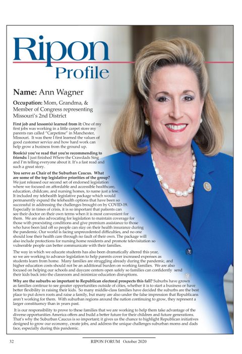 Ripon Profile of Ann Wagner