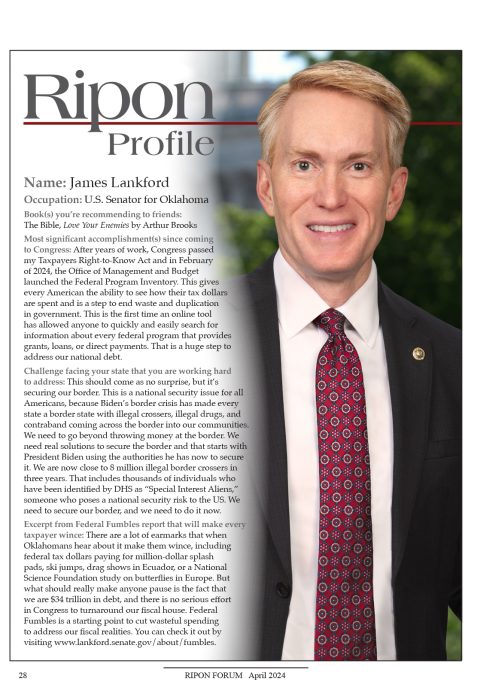 Ripon Profile of James Lankford
