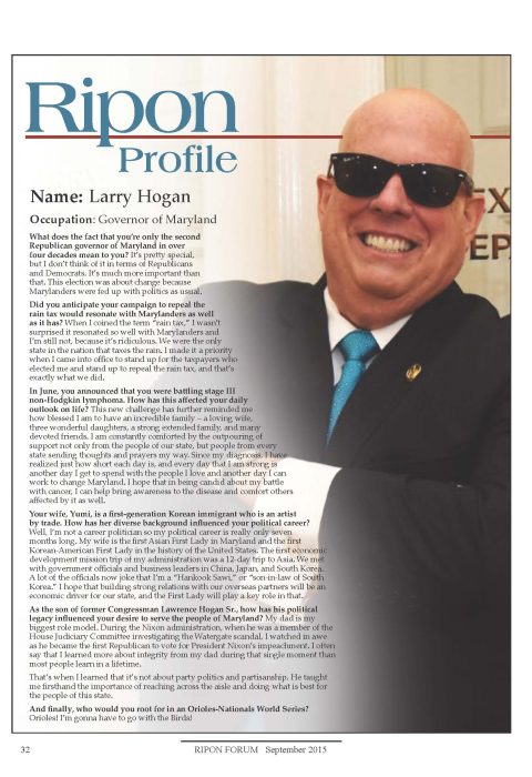 Ripon Profile of Larry Hogan
