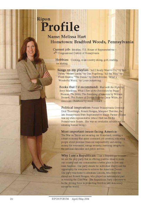Ripon Profile of Melissa Hart
