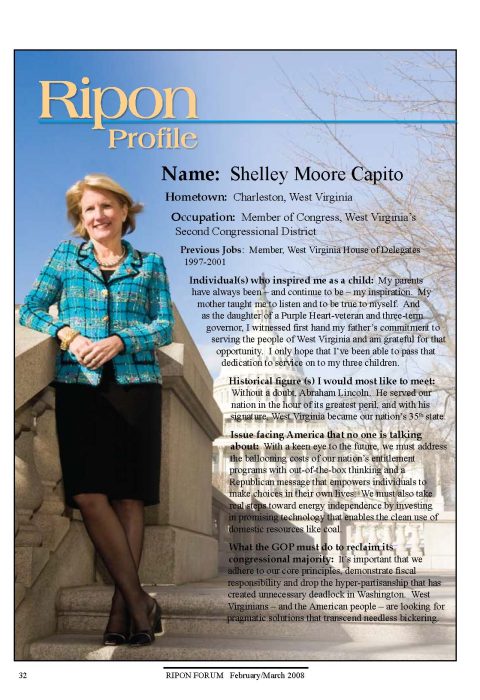 The Ripon Profile of Shelly Moore Capito