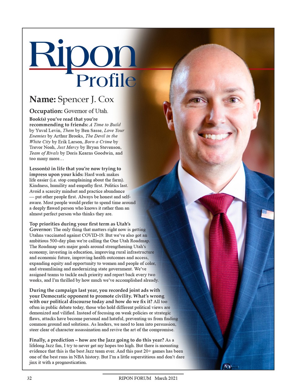 Ripon Profile of Spencer Cox