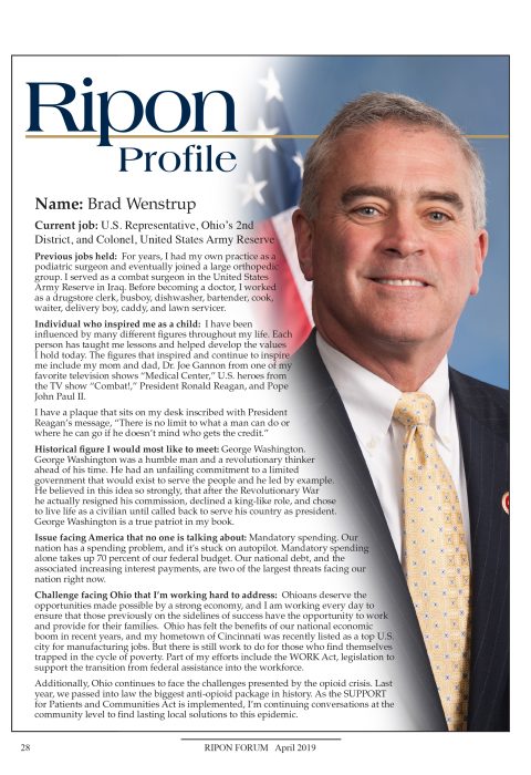 Ripon Profile of Brad Wenstrup