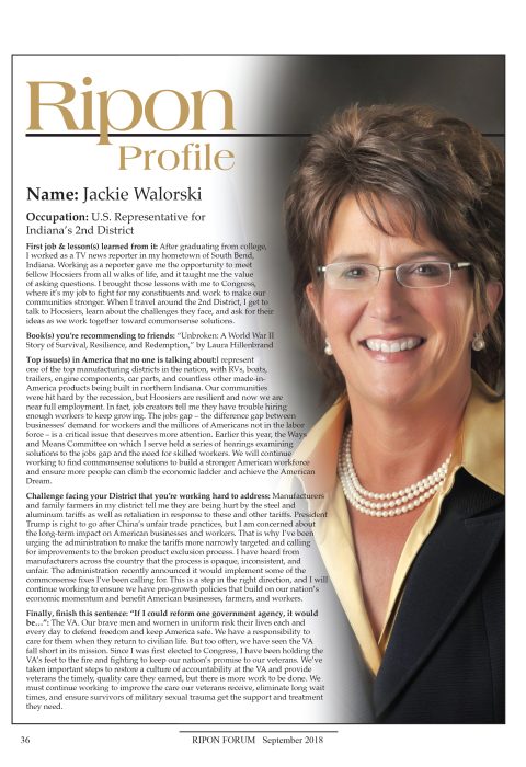 Ripon Profile of Jackie Walorski