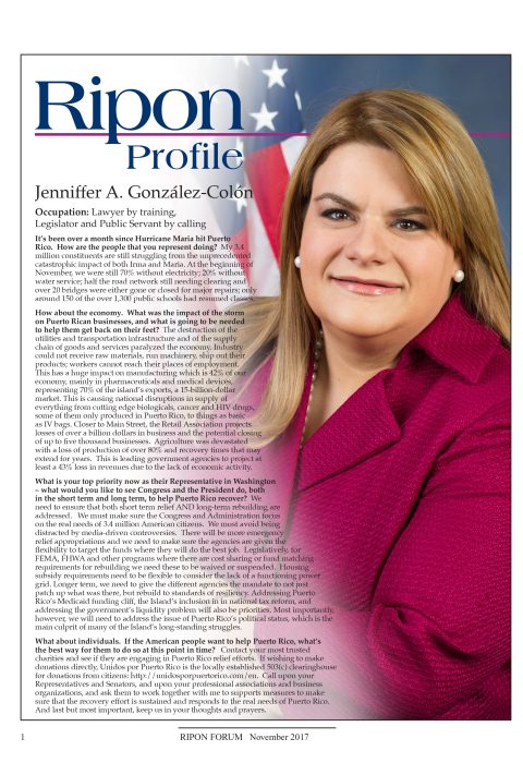 Ripon Profile of Jenniffer González-Colón