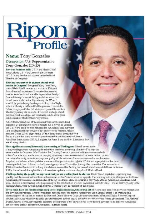 Ripon Profile of Tony Gonzales