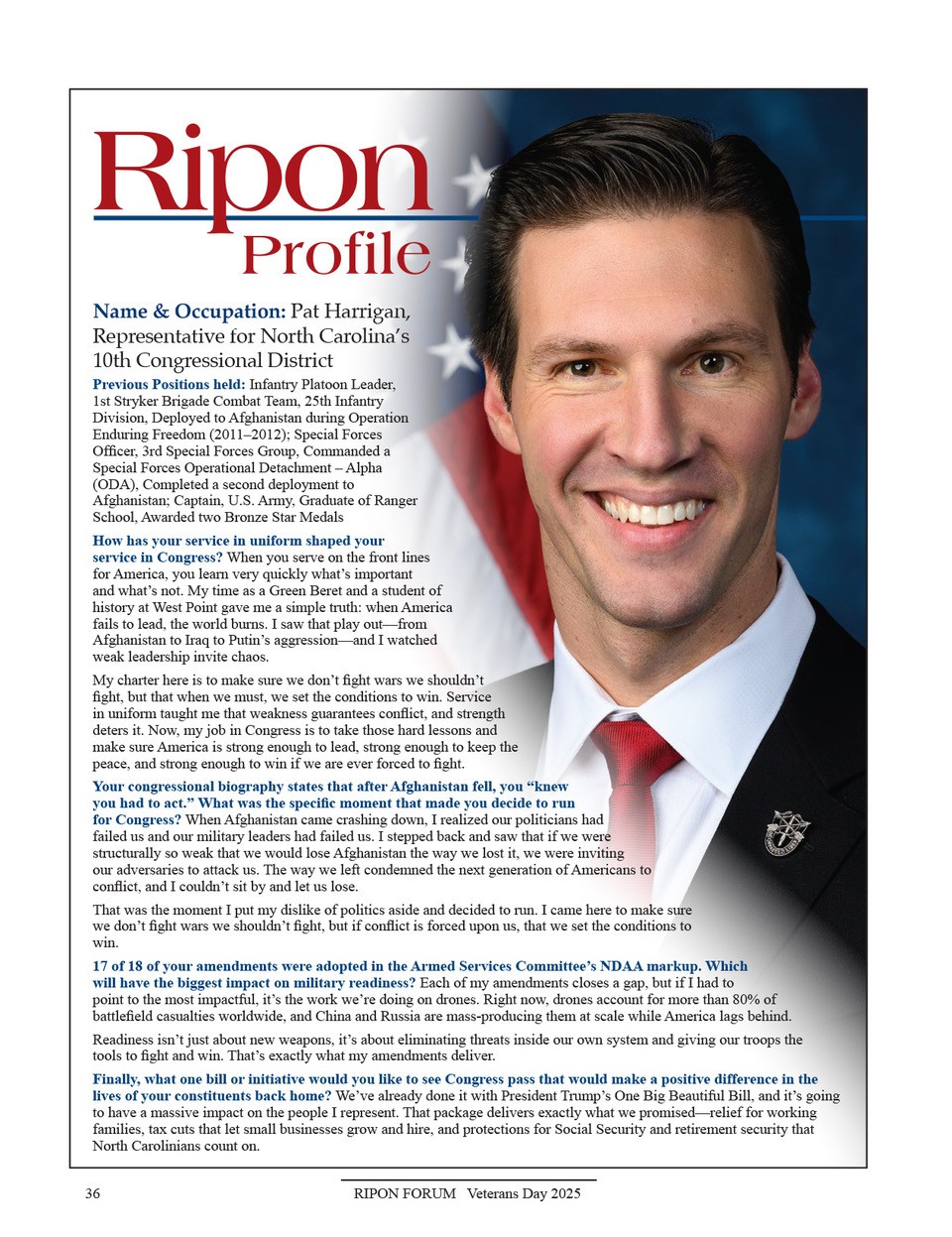 Ripon Profile of Pat Harrigan